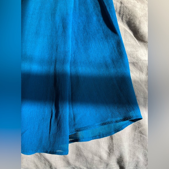 STUNNING NWT J Crew Matisse Blue silk chiffon strapless gown size 0 - Picture 6 of 15